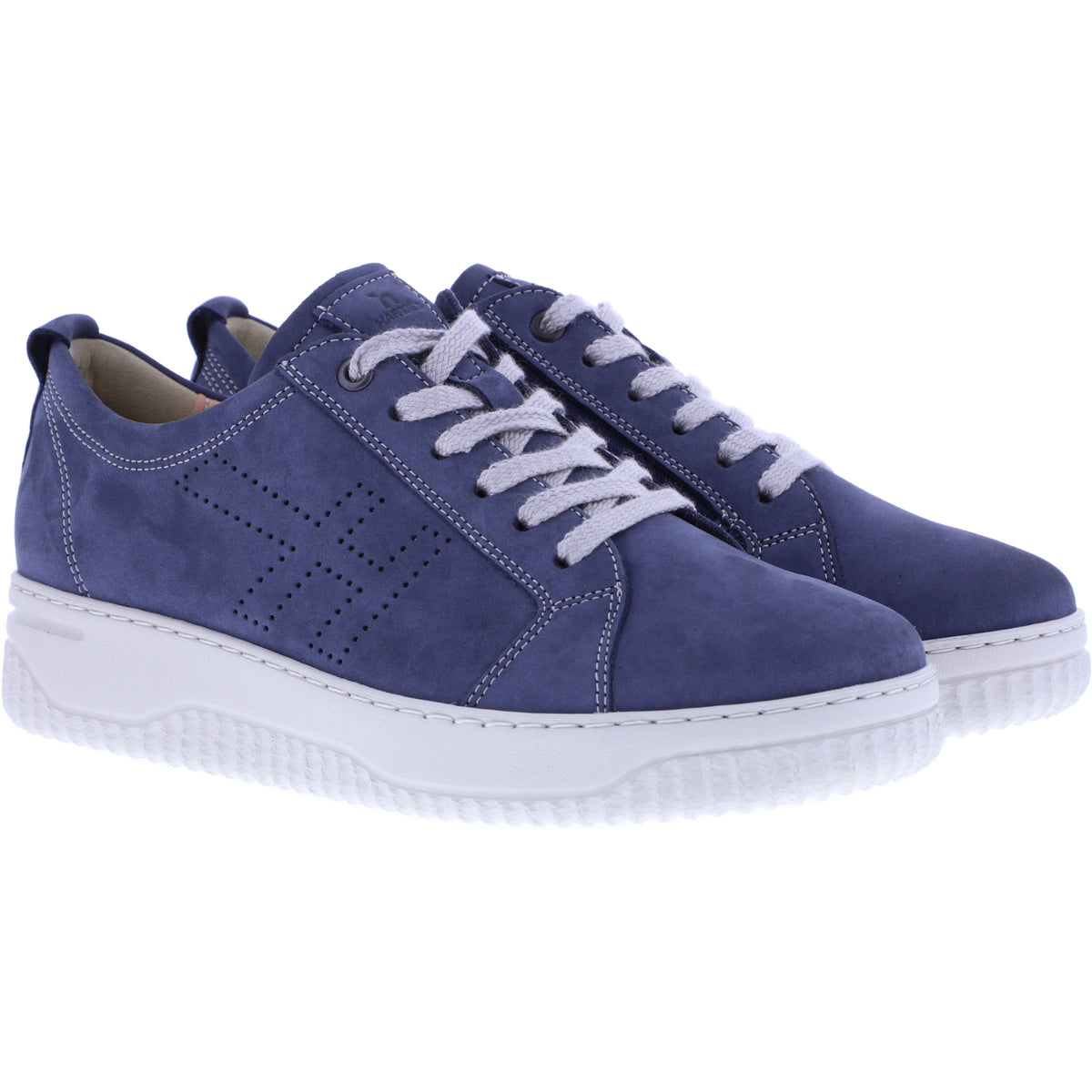 Hartjes Natural / Modell: Boogie / Stahlblau Nubukleder / Weite: H / 1621951-4800 / Damen Sneaker