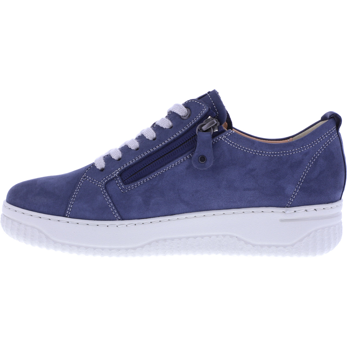 Hartjes Natural / Modell: Boogie / Stahlblau Nubukleder / Weite: H / 1621951-4800 / Damen Sneaker
