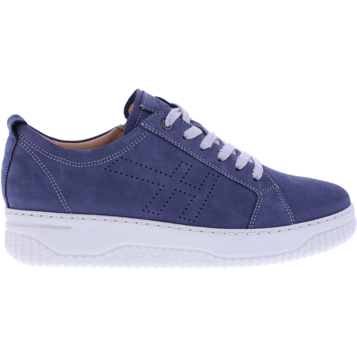 Hartjes Natural / Modell: Boogie / Stahlblau Nubukleder / Weite: H / 1621951-4800 / Damen Sneaker