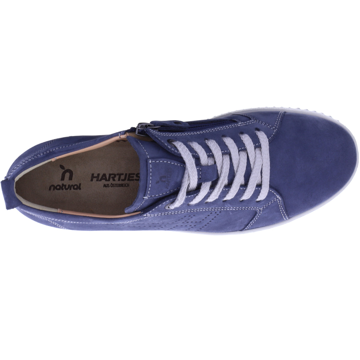 Hartjes Natural / Modell: Boogie / Stahlblau Nubukleder / Weite: H / 1621951-4800 / Damen Sneaker