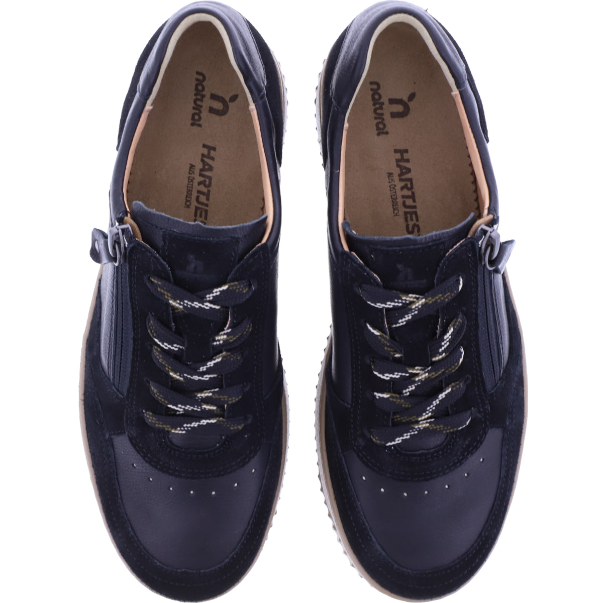 Hartjes Natural / Modell: Boogie / Schwarz Velours / Weite: H / 1621952-0101 / Damen Sneaker