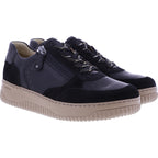 Hartjes Natural / Modell: Boogie / Schwarz Velours / Weite: H / 1621952-0101 / Damen Sneaker