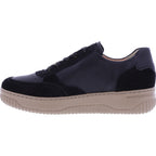 Hartjes Natural / Modell: Boogie / Schwarz Velours / Weite: H / 1621952-0101 / Damen Sneaker