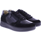 Hartjes | Boogie | Schwarz | Lack- & Veloursleder | Weite: H | 1621952-0101 | Damen Sneaker