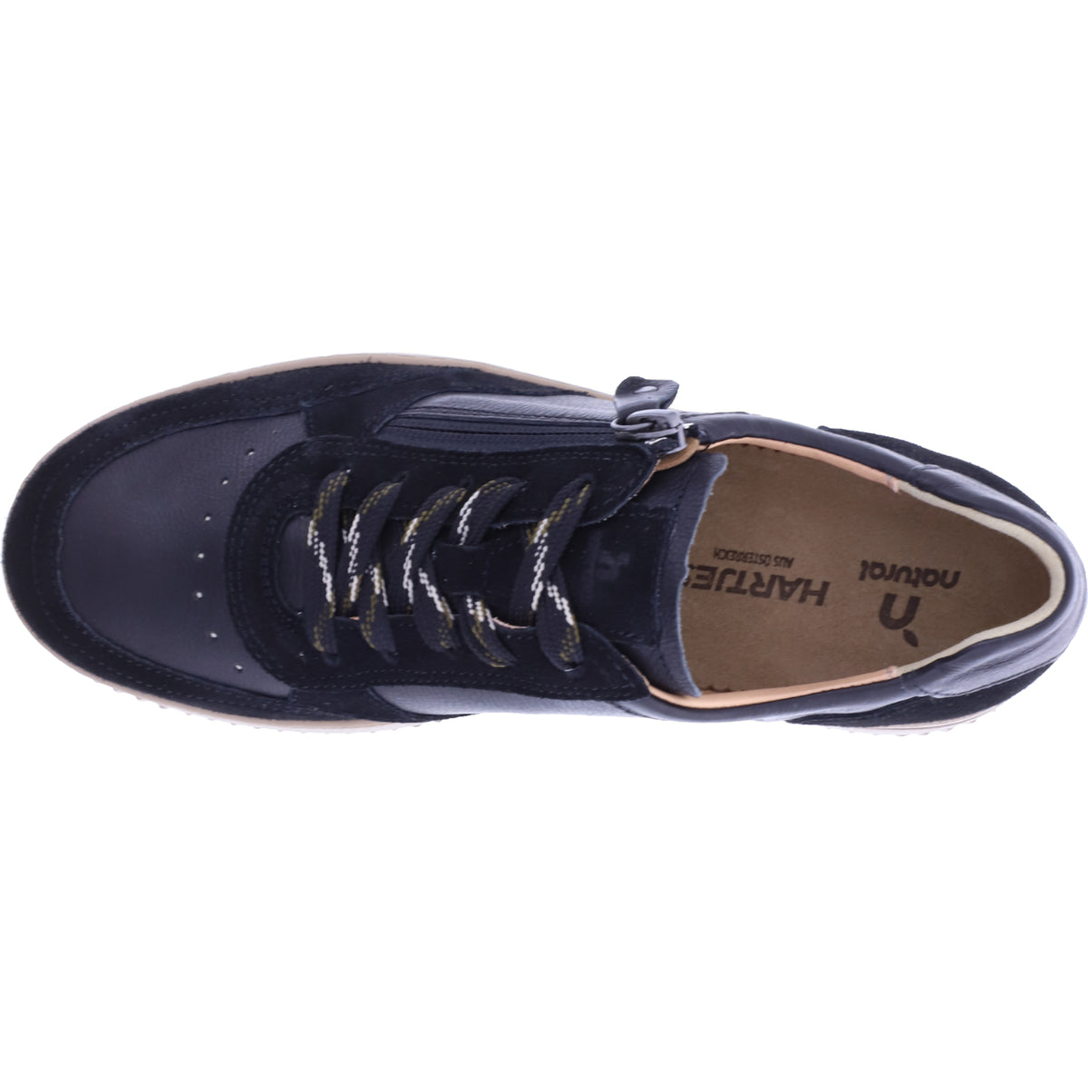 Hartjes Natural / Modell: Boogie / Schwarz Velours / Weite: H / 1621952-0101 / Damen Sneaker