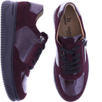 Hartjes | Boogie | Aubergine | Lack- & Veloursleder | Weite: H | 1621952-1010 | Damen Sneaker