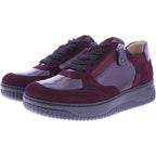 Hartjes | Boogie | Aubergine | Lack- & Veloursleder | Weite: H | 1621952-1010 | Damen Sneaker