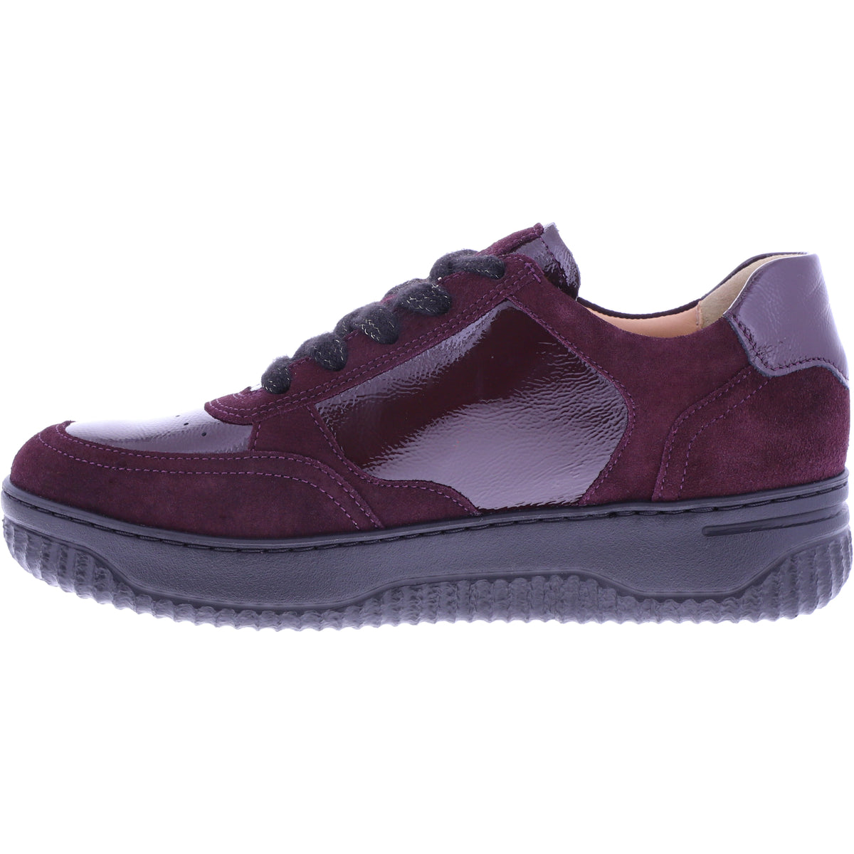 Hartjes | Boogie | Aubergine | Lack- & Veloursleder | Weite: H | 1621952-1010 | Damen Sneaker