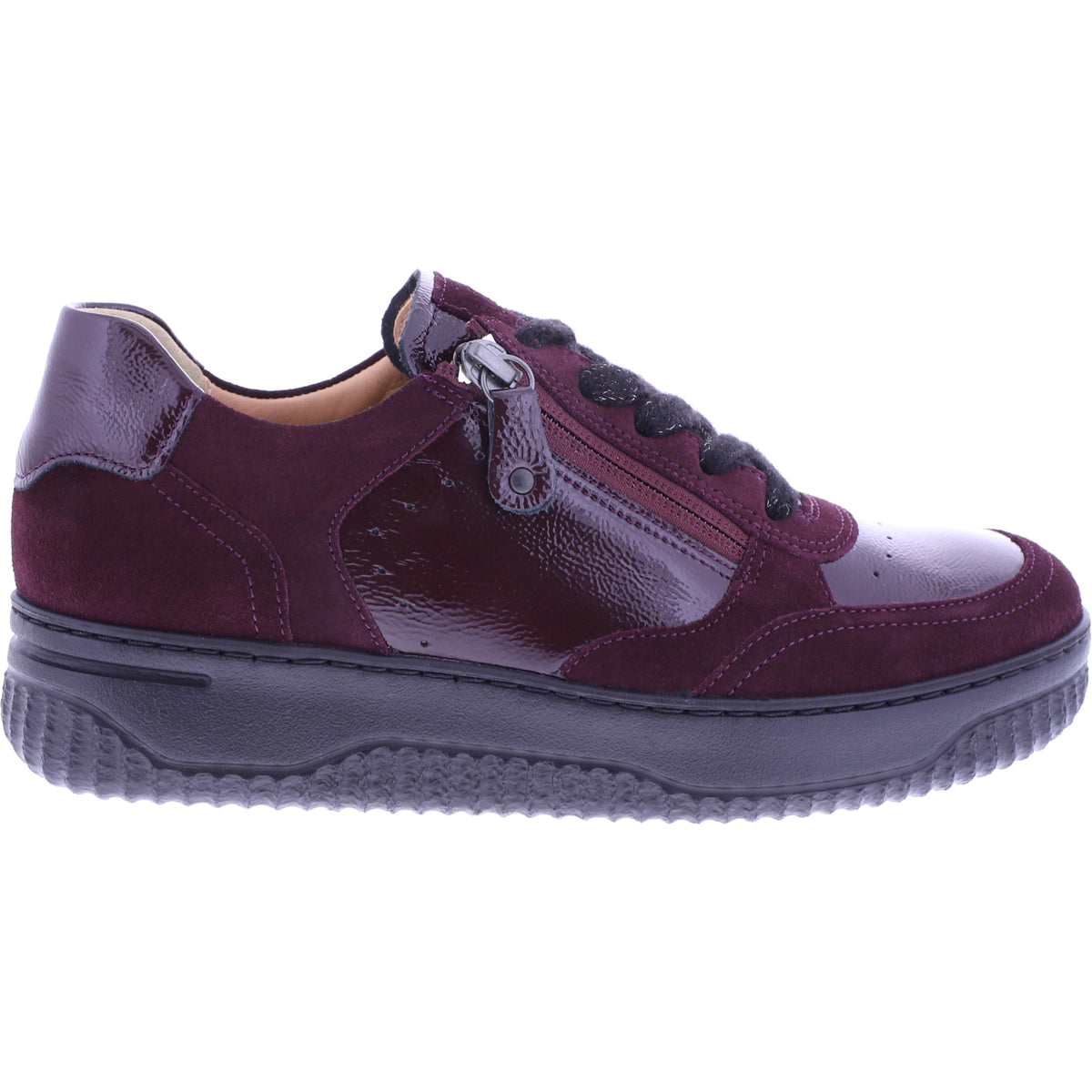 Hartjes | Boogie | Aubergine | Lack- & Veloursleder | Weite: H | 1621952-1010 | Damen Sneaker