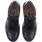 Hartjes | Boogie | Dunkelgrün | Lack- & Veloursleder | Weite: H | 1621952-8989 | Damen Sneaker