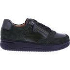 Hartjes | Boogie | Dunkelgrün | Lack- & Veloursleder | Weite: H | 1621952-8989 | Damen Sneaker