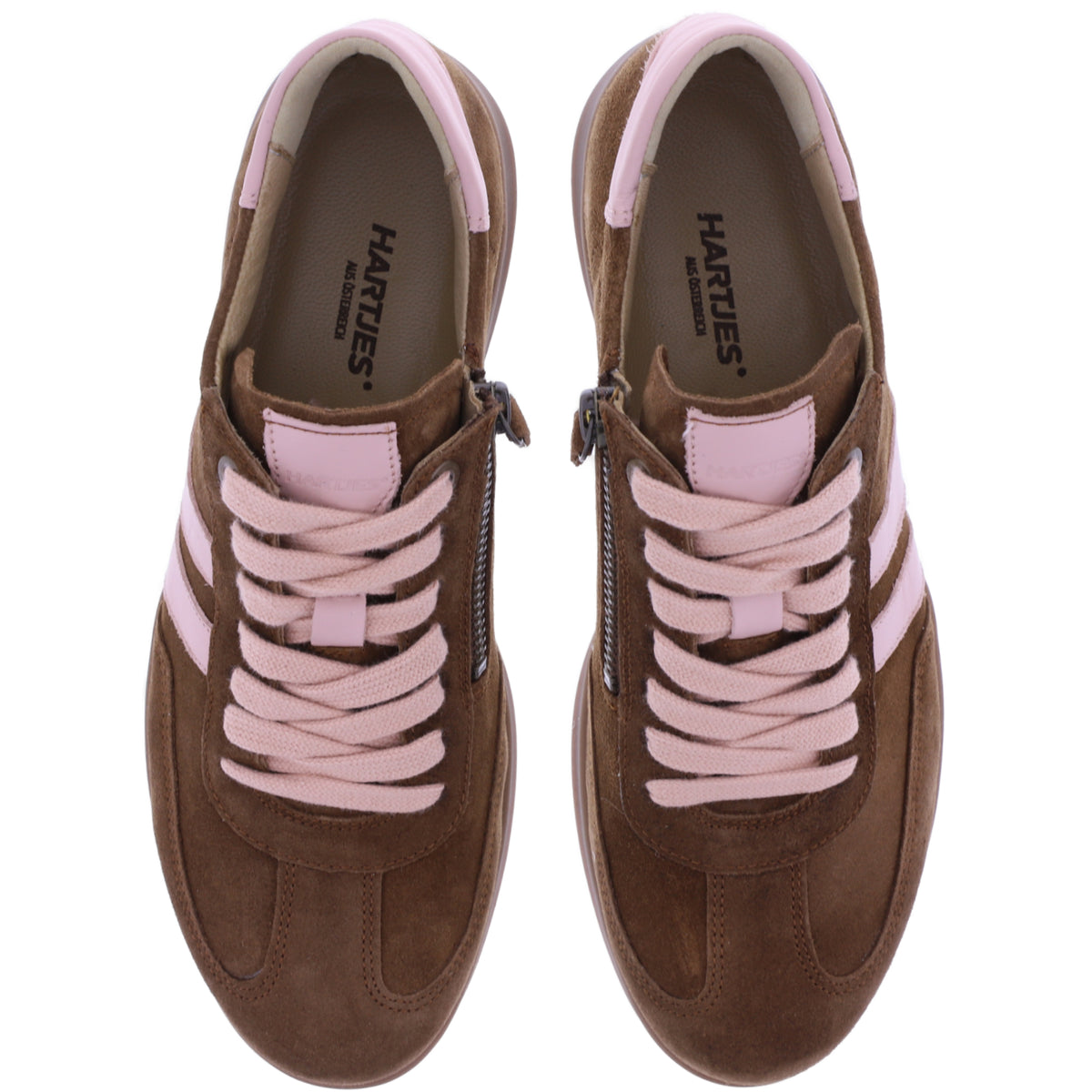 Hartjes | Goa | Cognac-Antikrosa | Veloursleder | Weite: G | 1622106-5383 | Damen Komfort Sneaker
