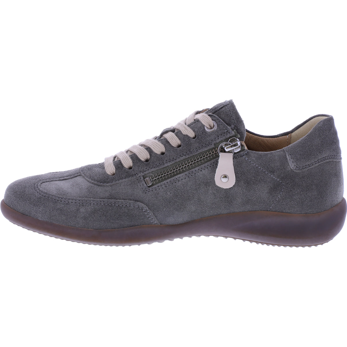 Hartjes | Goa | Khaki-Creme | Veloursleder | Weite: G | 1622106-7003 | Damen Komfort Sneaker