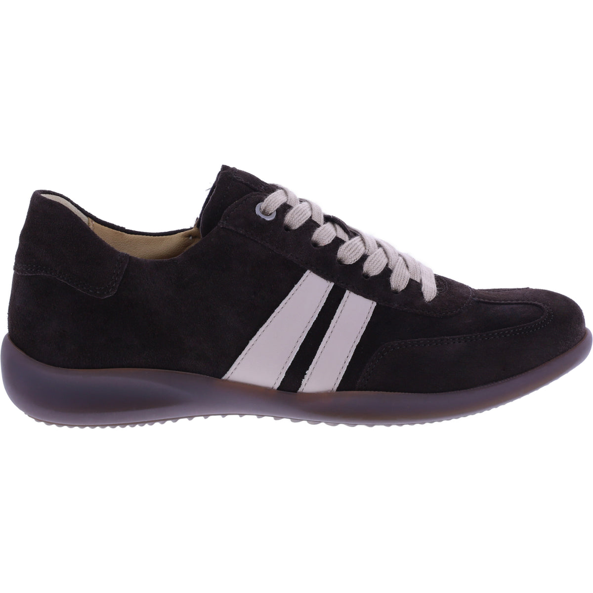 Hartjes | Goa | Dunkelbraun-Creme | Veloursleder | Weite: G | 1622106-7703 | Damen Komfort-Sneakers