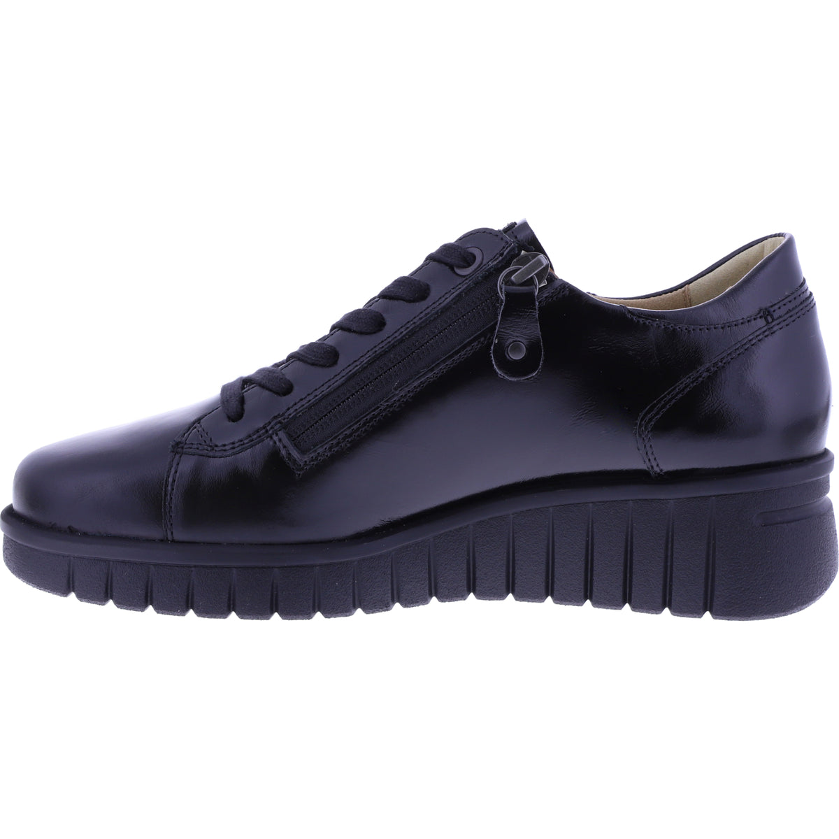 Hartjes | Country | Schwarz | Lackleder | Weite: H | 1622201-0100 | Damen Komfort-Schnürer