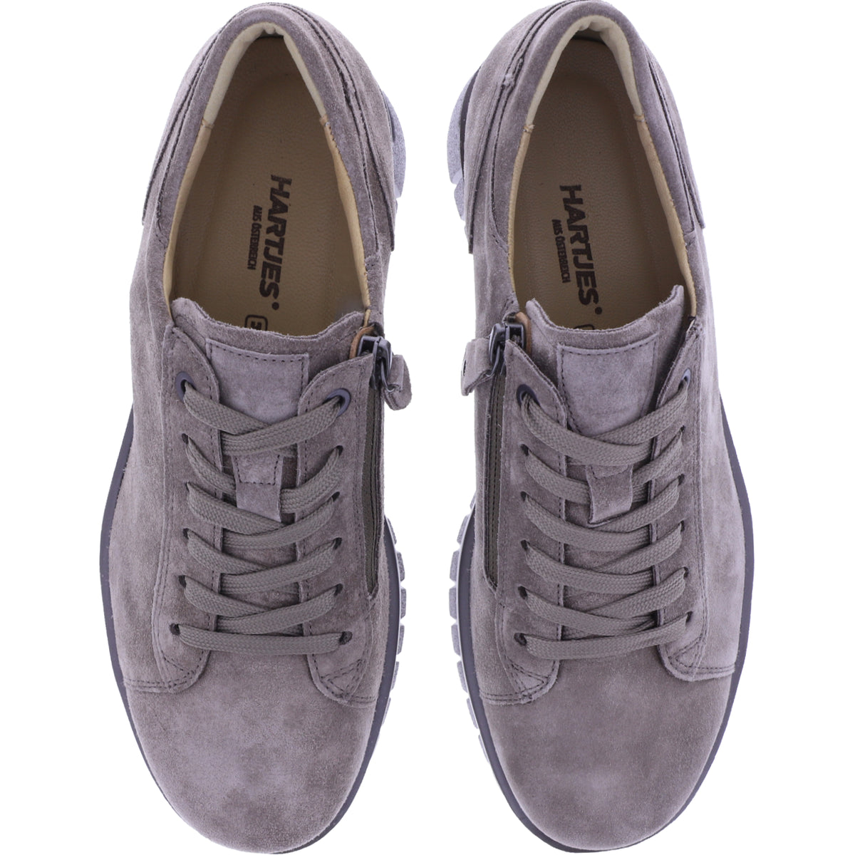 Hartjes | Country | Muskat-Taupe| Velourseder | Weite: H | 1622201-0900 | Damen Komfort-Schnürer