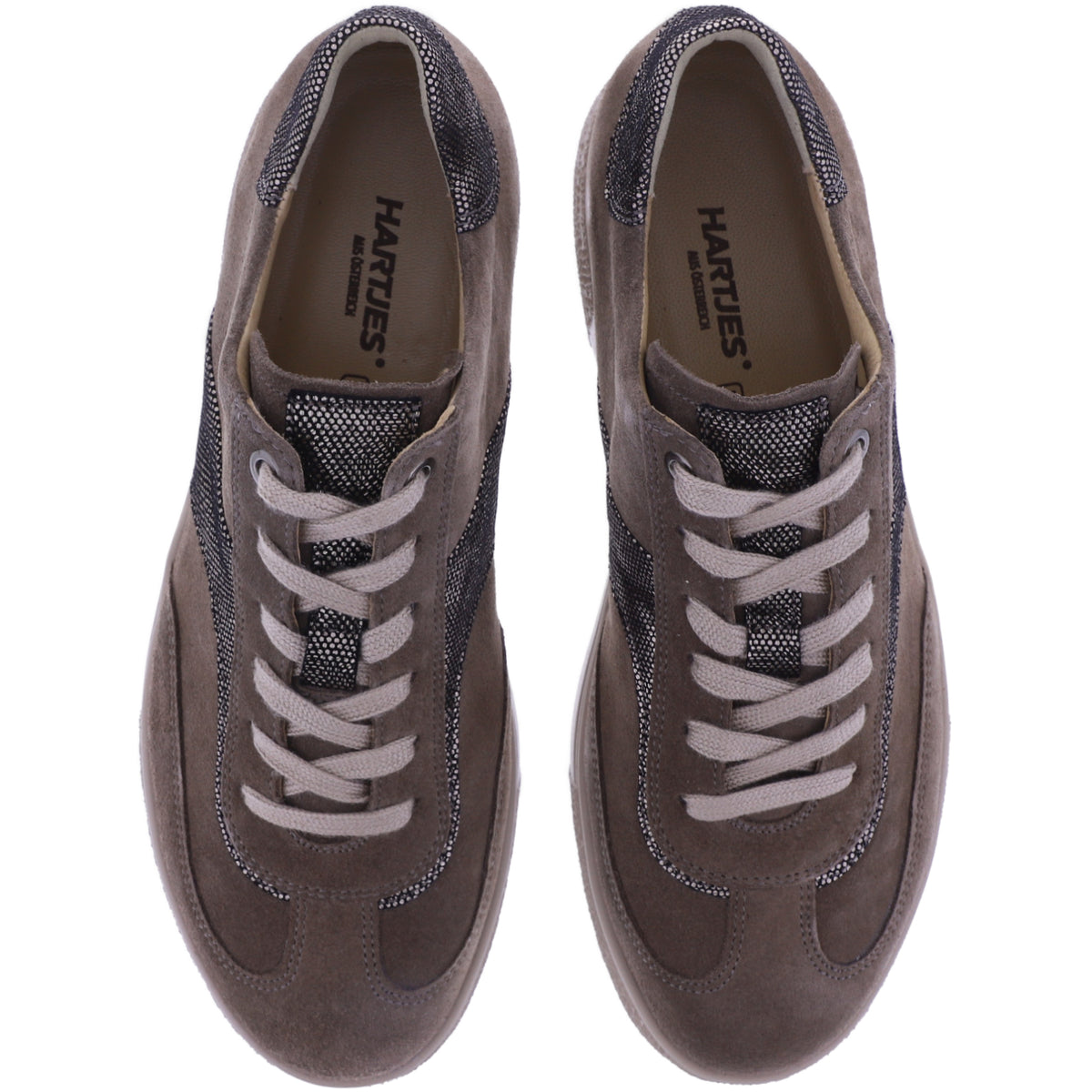 Hartjes | Sophie | Stone-Bronze | Veloursleder | Weite: H | 1622702-4138 | Damen Schnürer