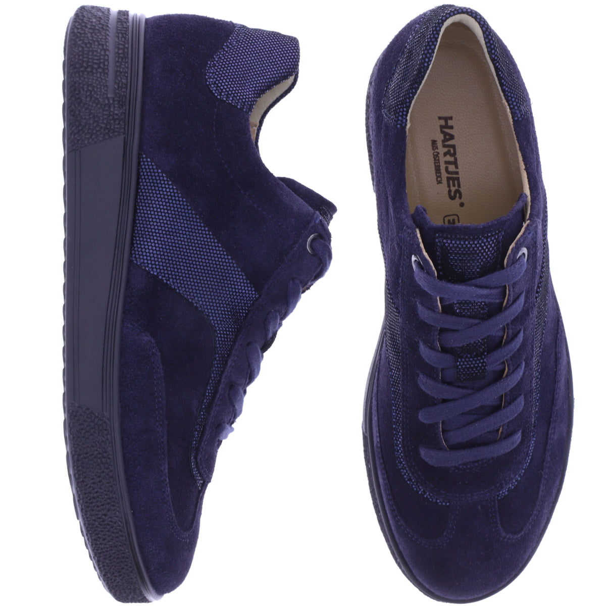 Hartjes | Sophie | Dunkelblau | Veloursleder | Weite: H | 1622702-4747 | Damen Schnürer