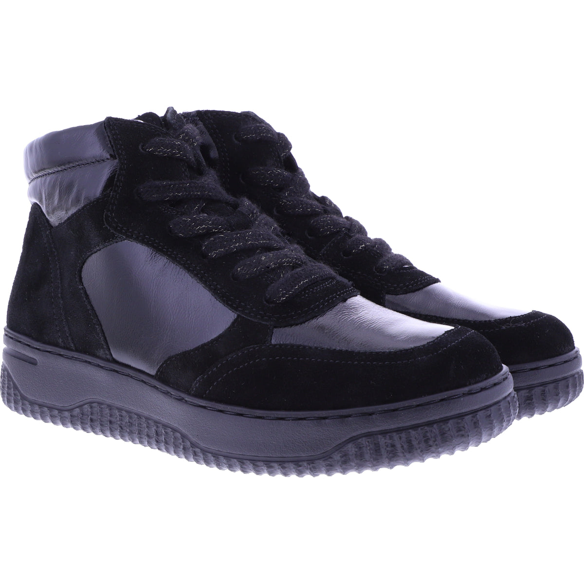 Hartjes | Boogie Boot | Schwarz | Lack- & Veloursleder | Weite: H | 1721950-36-0101 | Damen Booties