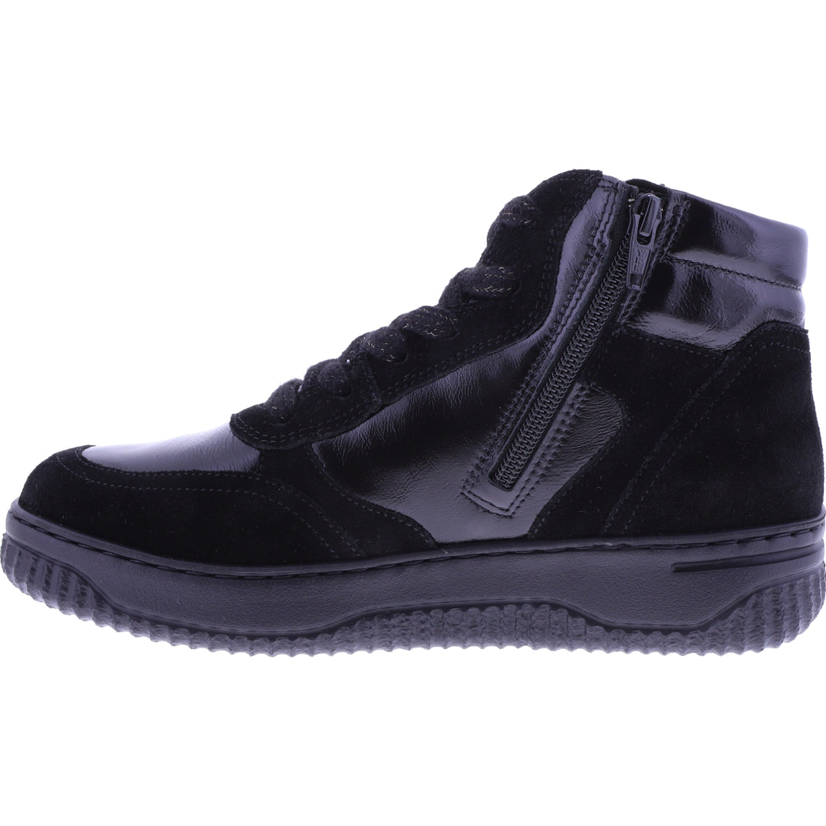 Hartjes | Boogie Boot | Schwarz | Lack- & Veloursleder | Weite: H | 1721950-36-0101 | Damen Booties