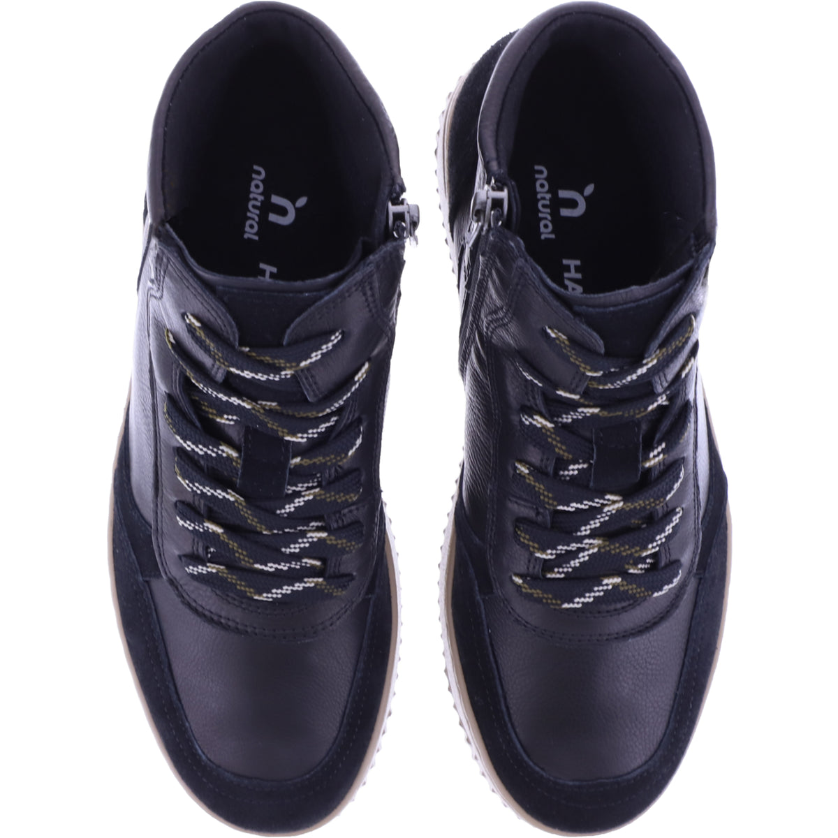 Hartjes Natural / Modell: Boogie Boot / Schwarz Leder / Weite: H / 1721950-0101 / Damen Stiefeletten
