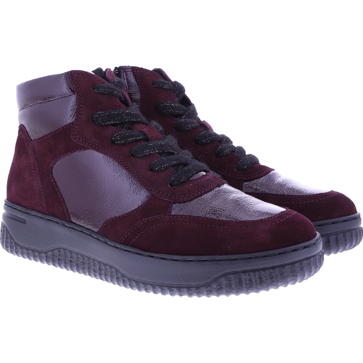 Hartjes | Boogie Boot | Aubergine | Lack- & Veloursleder | Weite: H | 1721950-1010 | Damen Booties