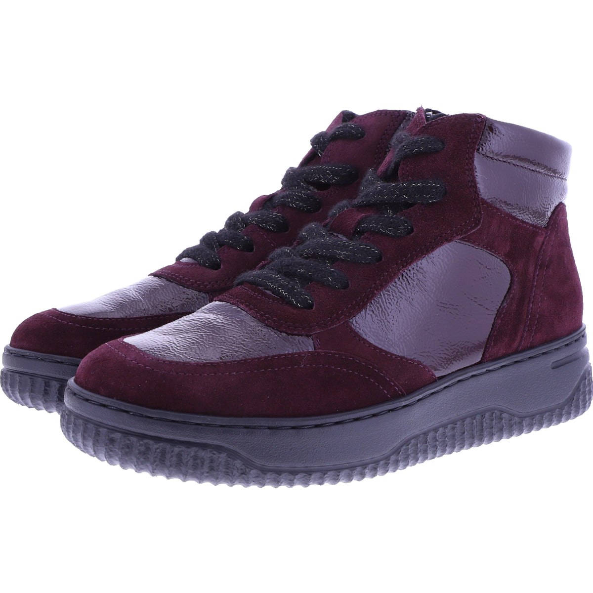 Hartjes | Boogie Boot | Aubergine | Lack- & Veloursleder | Weite: H | 1721950-1010 | Damen Booties