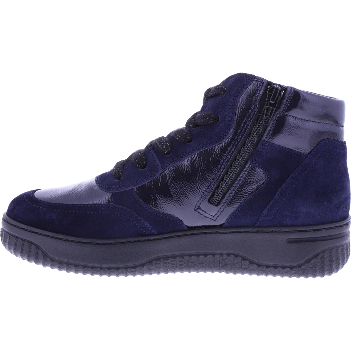 Hartjes | Boogie Boot | Dunkelblau | Lack- & Veloursleder | Weite: H | 1721950-4747 | Damen Booties