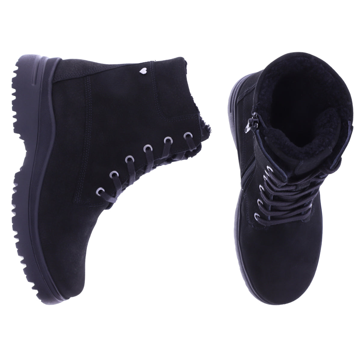 Hartjes | Calora | Schwarz | Nubukleder-Lammfellfutter | Weite: H | 1722802-0100 | Damen Stiefel