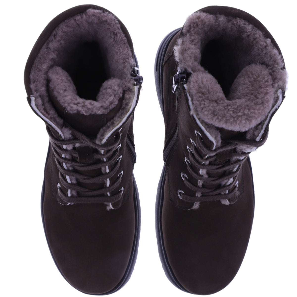 Hartjes | Calora | Dunkelbraun | Nubukleder-Lammfellfutter | Weite: H | 1722802-7700 | Damen Stiefel