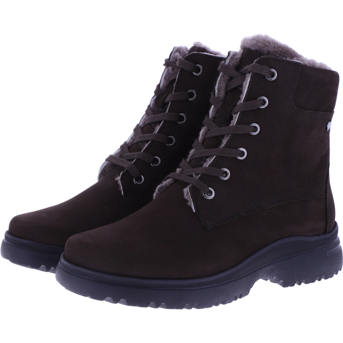 Hartjes | Calora | Dunkelbraun | Nubukleder-Lammfellfutter | Weite: H | 1722802-7700 | Damen Stiefel