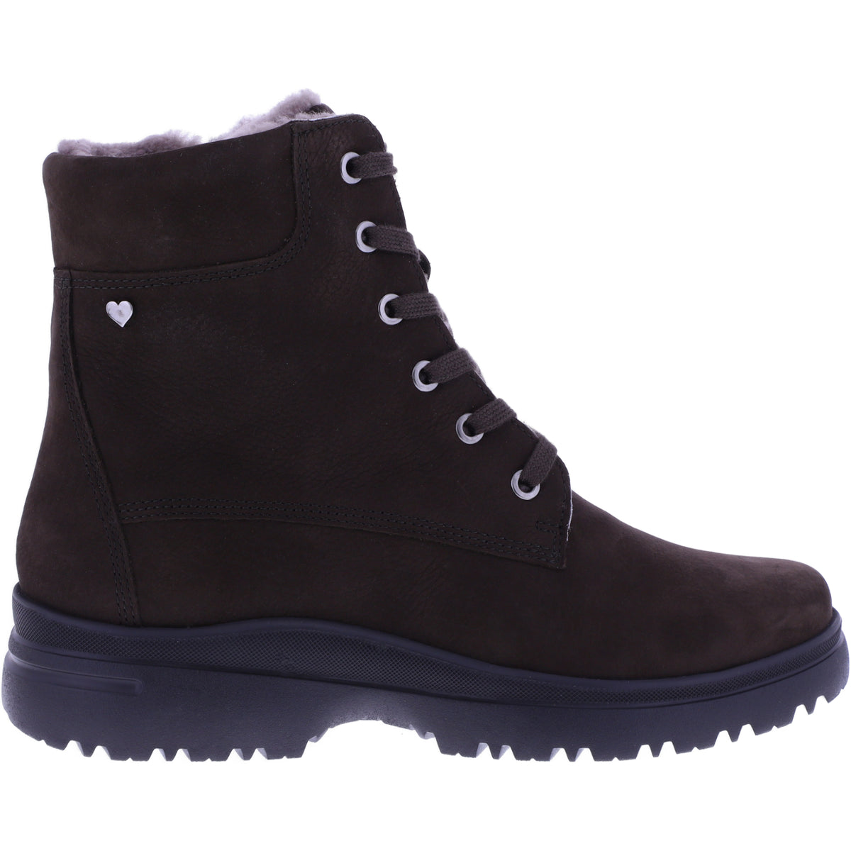 Hartjes | Calora | Dunkelbraun | Nubukleder-Lammfellfutter | Weite: H | 1722802-7700 | Damen Stiefel
