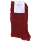 Hirsch Natur | Komfort Socken | Mohmeliert-Rot | 100% Schurwolle