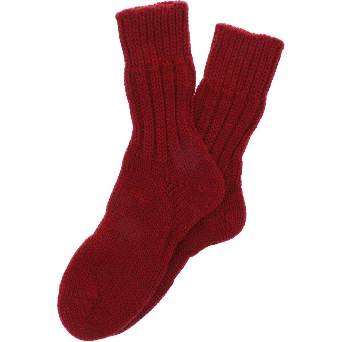 Hirsch Natur | Extra Dicke Socken | Rot | 100% Schurwolle