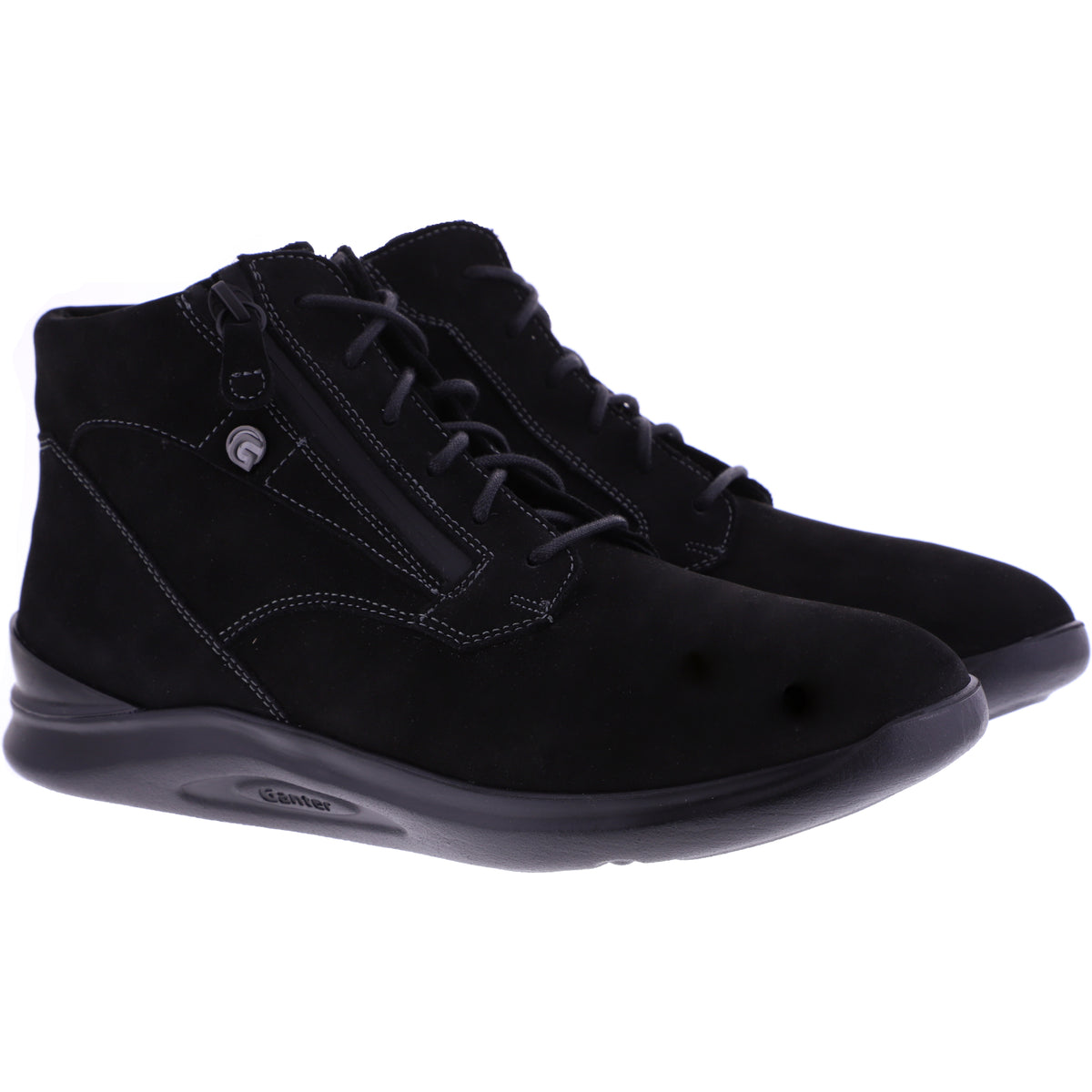 Ganter / Helen Stfl. / Schwarz Nubuk / Weite: H / Leder / Art: 2-201562-0100 / Damen Stiefelette