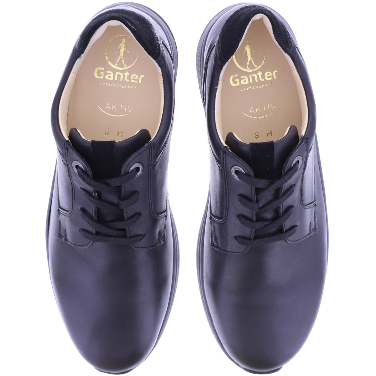 Ganter AKTIV | High Flyer | Schwarz Nappa | Weite: H | Kalbsleder | 2-251907-0100 Herren Schnürer