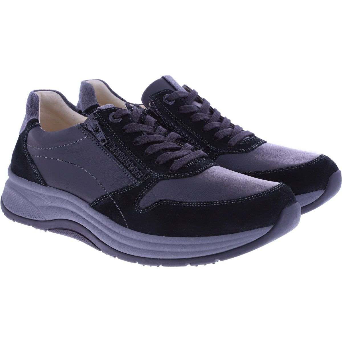 Ganter AKTIV | High Flyer | Schwarz | Weite: H | Kalbsleder | 2-251951-0100 Herren Schnürer