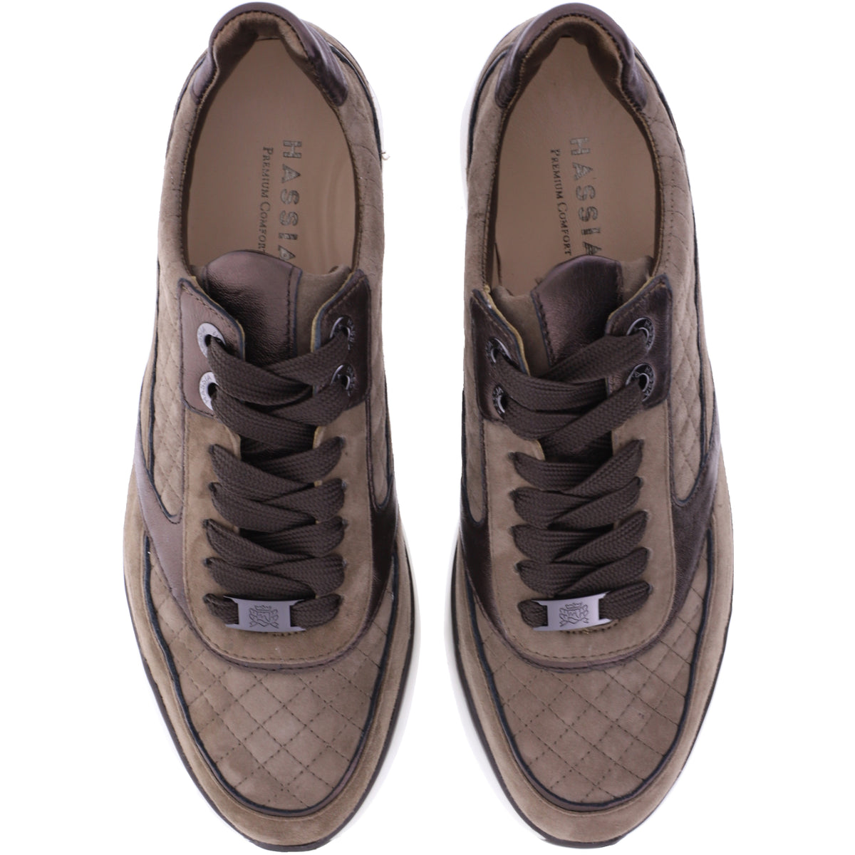 Hassia / Monaco / Taupe-Darkbrown Leder / Wechselfußbett / Art: 2-301132-1986 / Damen Sneakers