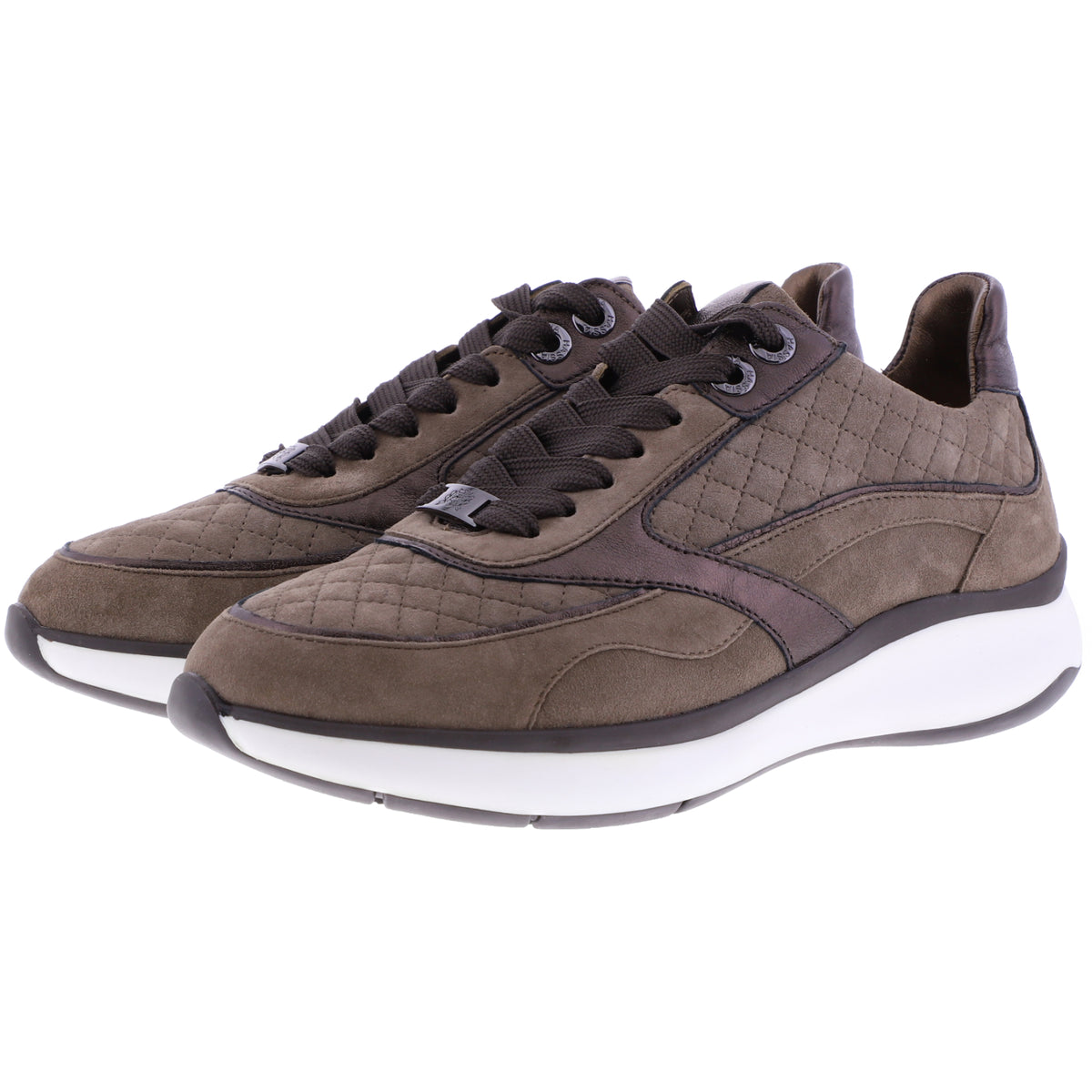 Hassia / Monaco / Taupe-Darkbrown Leder / Wechselfußbett / Art: 2-301132-1986 / Damen Sneakers