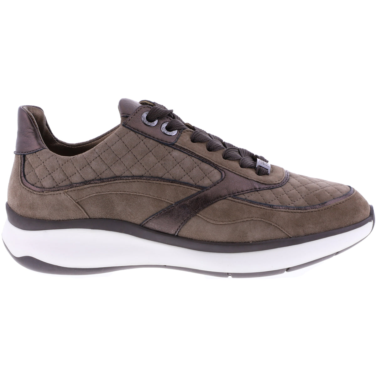 Hassia / Monaco / Taupe-Darkbrown Leder / Wechselfußbett / Art: 2-301132-1986 / Damen Sneakers