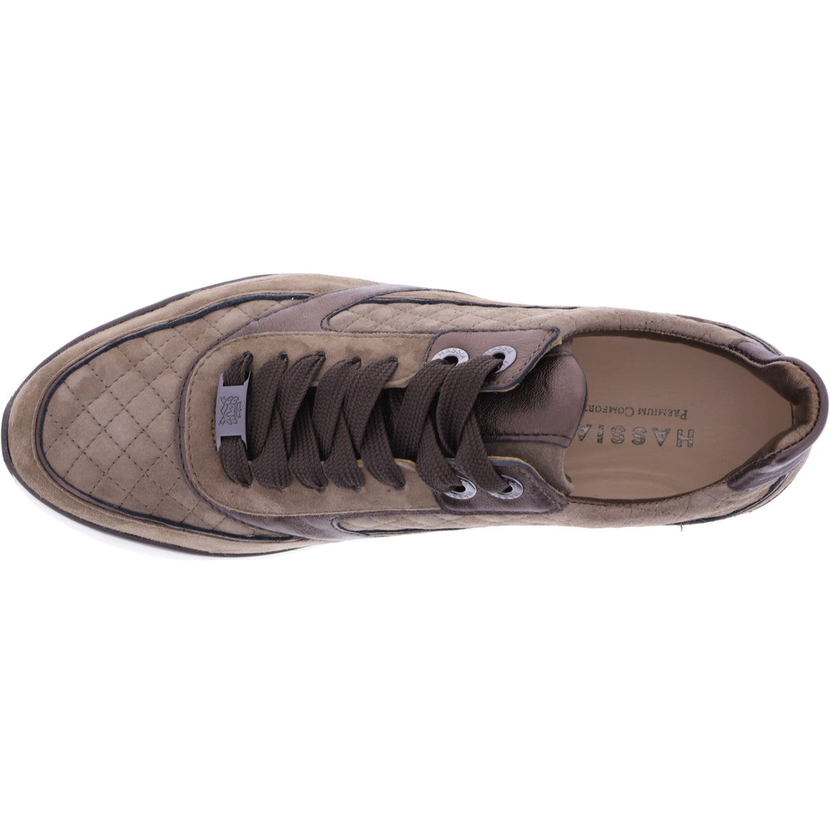 Hassia / Monaco / Taupe-Darkbrown Leder / Wechselfußbett / Art: 2-301132-1986 / Damen Sneakers