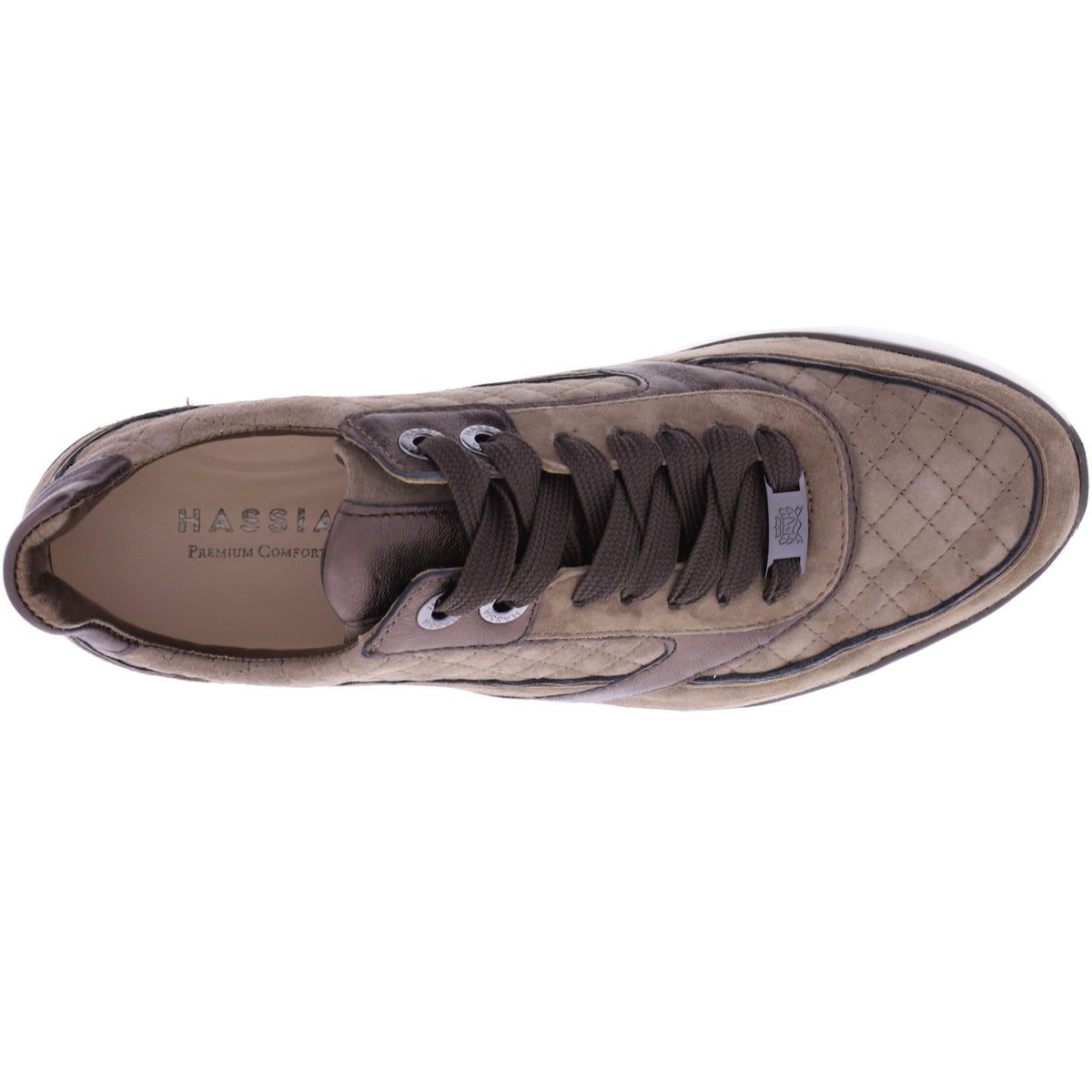 Hassia / Monaco / Taupe-Darkbrown Leder / Wechselfußbett / Art: 2-301132-1986 / Damen Sneakers