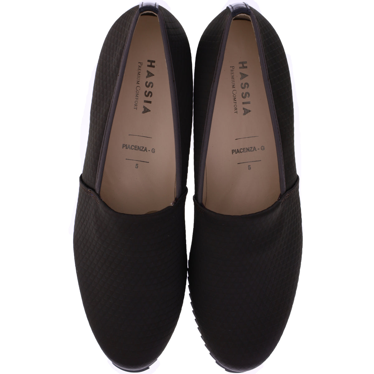 Hassia / Piacenza / Darkbrown Stretch / Wechselfußbett / Art: 2-301689-8600 / Damen Slipper