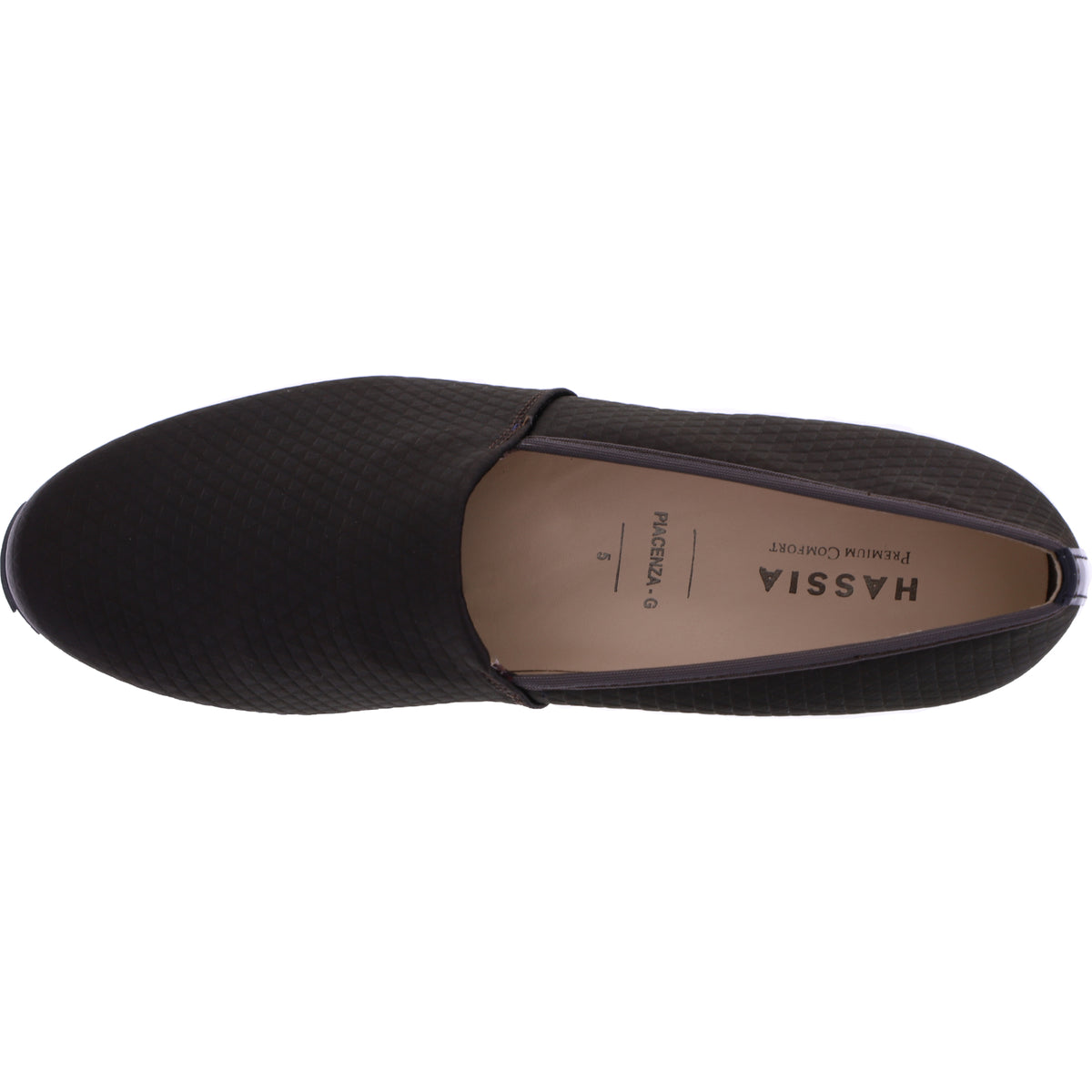 Hassia / Piacenza / Darkbrown Stretch / Wechselfußbett / Art: 2-301689-8600 / Damen Slipper