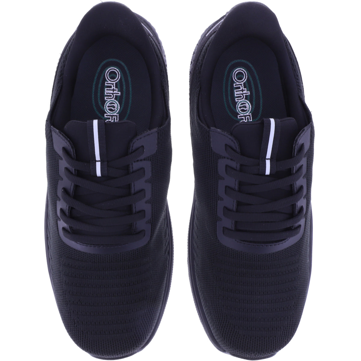 Orthofeet® | Yari | Schwarz-Schwarz | Hands-Free Schuhe mit Fersendämpfung | Herren Schnürer