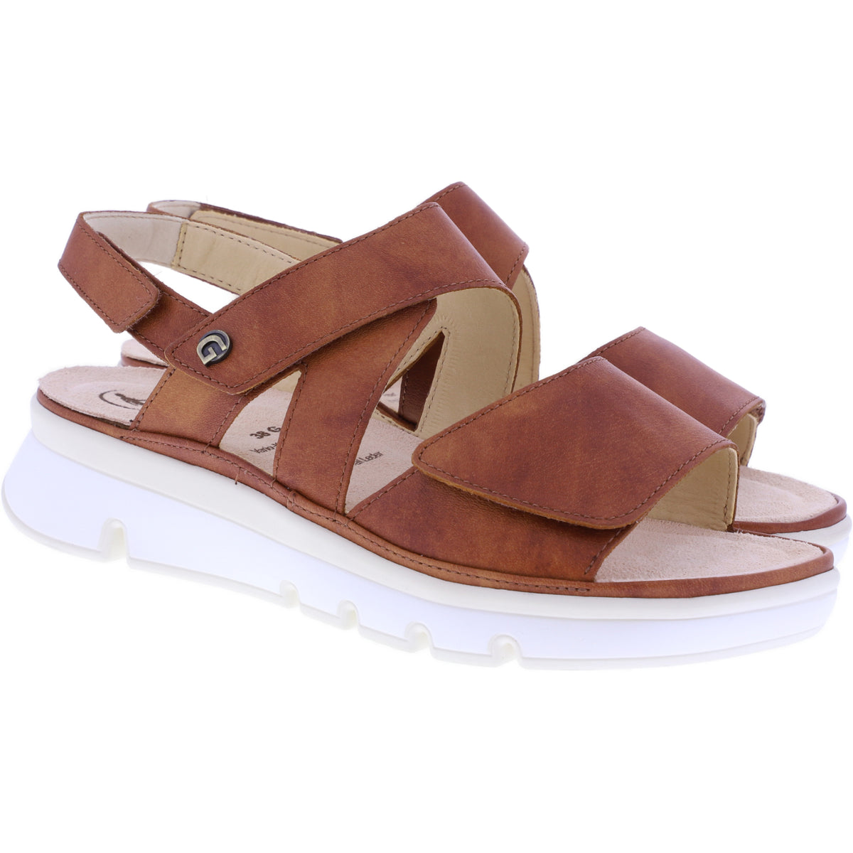 Ganter | Gianna | Cognac | Kalbsleder | Wechselfußbett | Weite: G | 1-200631-2600 | Damen Sandalen