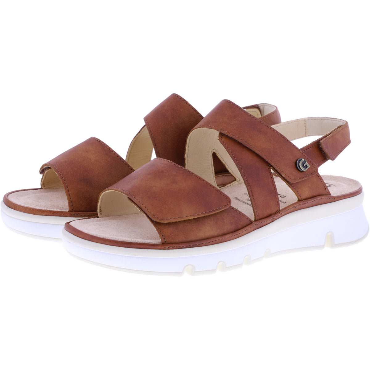 Ganter | Gianna | Cognac | Kalbsleder | Wechselfußbett | Weite: G | 1-200631-2600 | Damen Sandalen