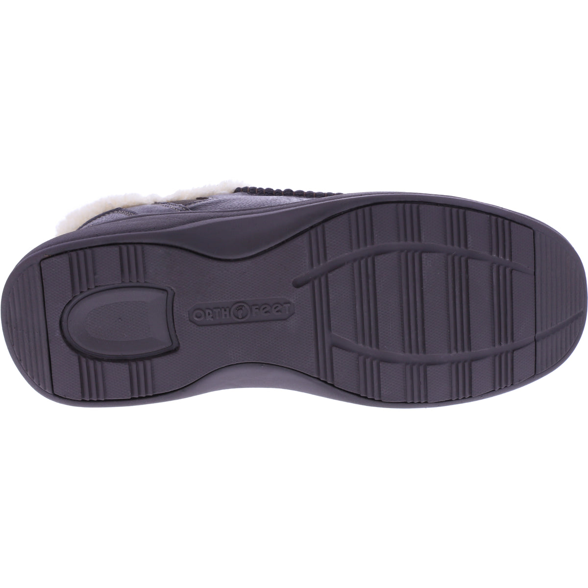Orthofeet® | Vito | Braun Leder | Hands-Free Slipper mit Fersendämpfung | Herren Hausschuhe