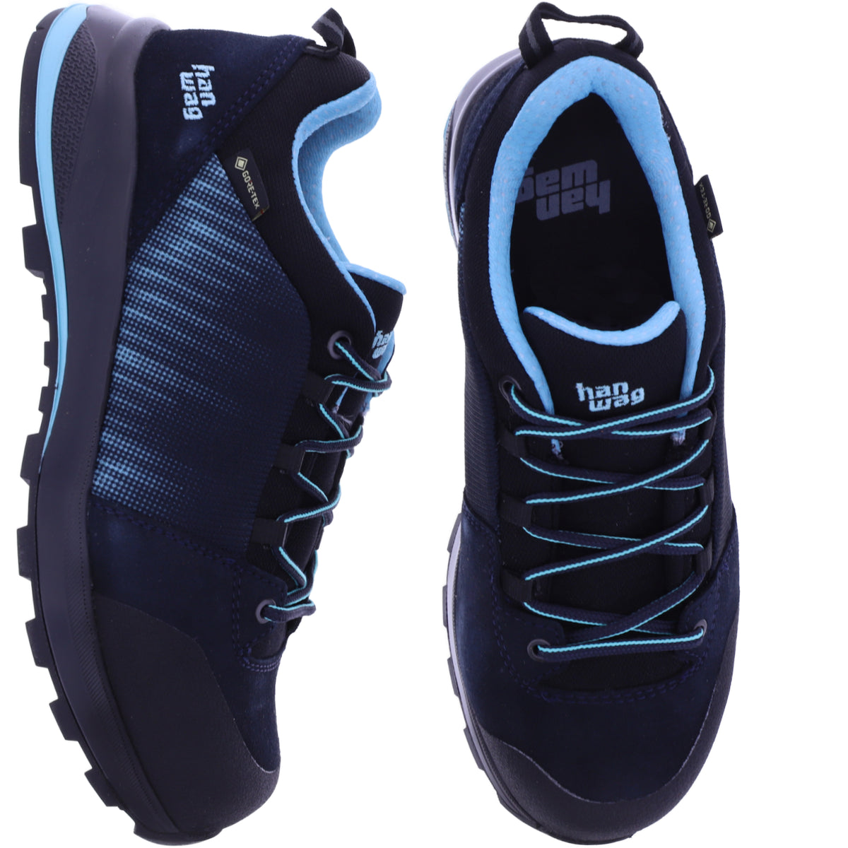 Hanwag | Modell: Klarsby Low Bunion Lady GTX | Navy-Sky | GORE-TEX® | Damen Wanderschuhe