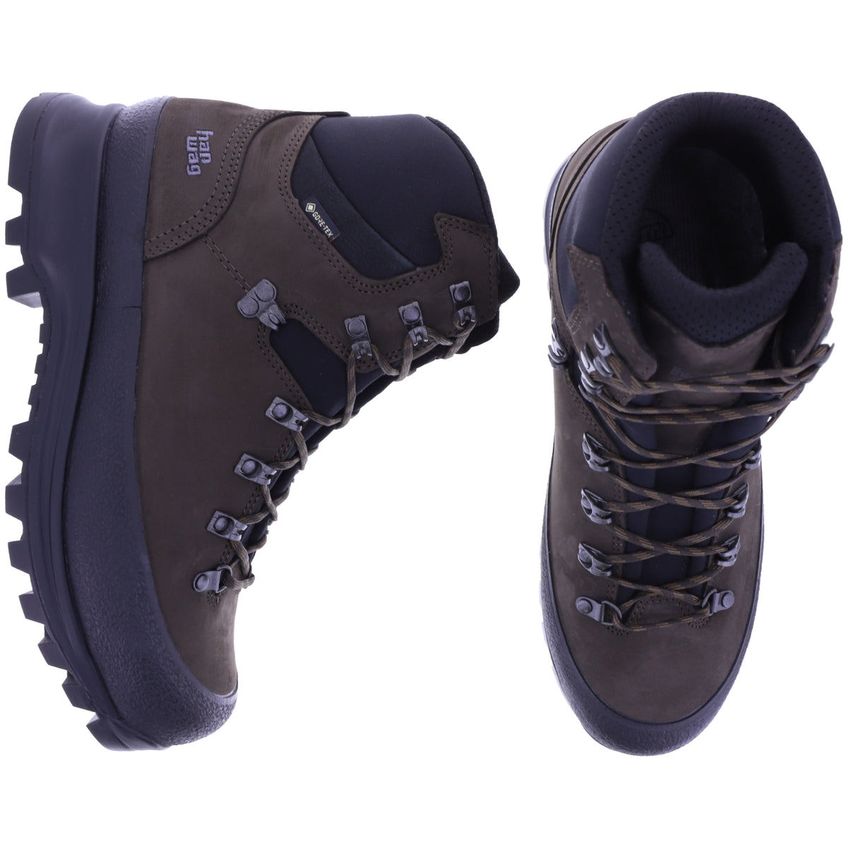 Hanwag | Modell: Nazcat II Wide GTX | Mocca/Black | Leder | GORE-TEX® | Herren Wanderstiefel